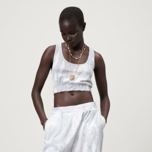 NWT ZARA COLLECTION TIE DYE CROP TOP SPORTY - Picture 3 of 7